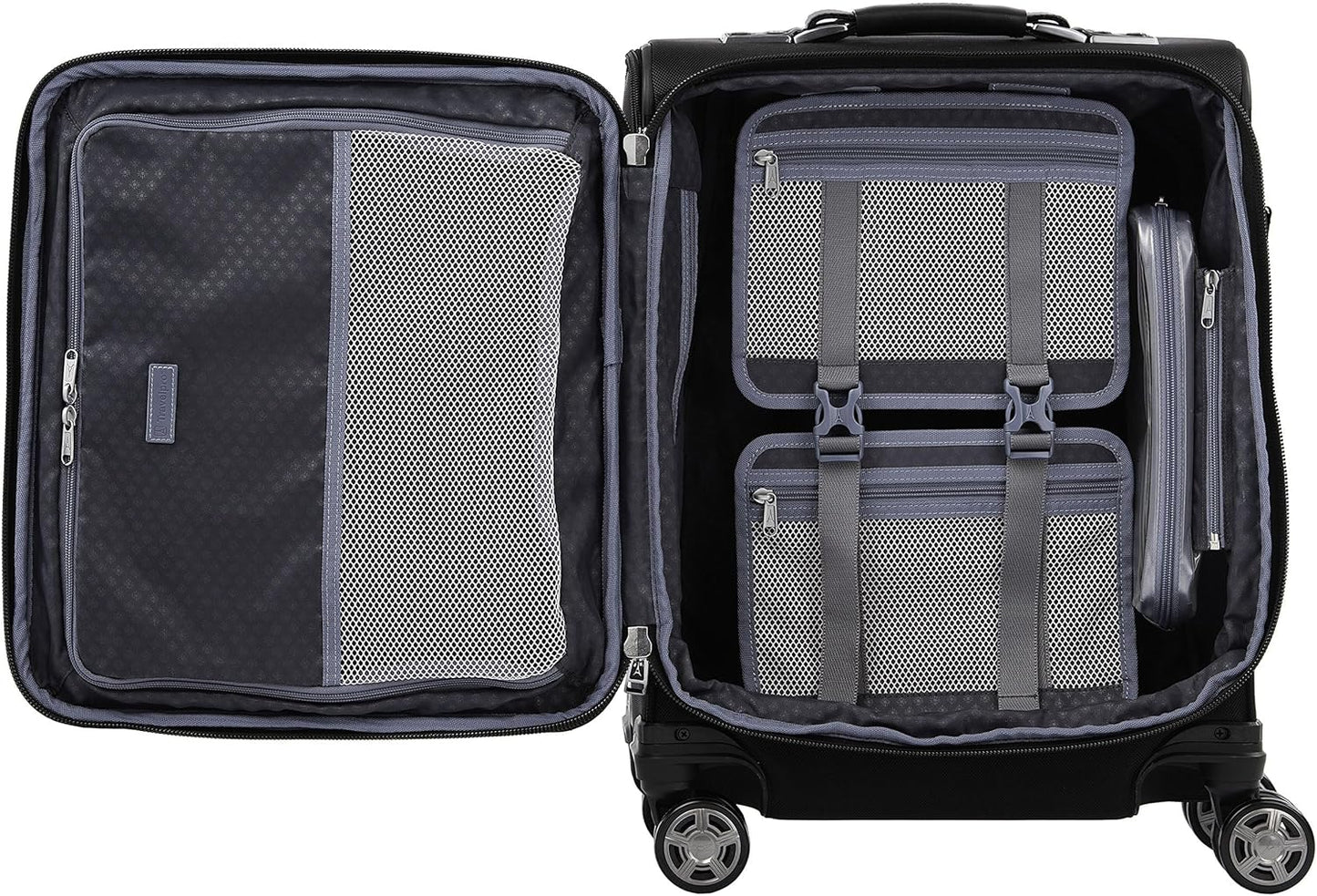 Travelpro Platinum Elite Softside Expandable Carry on Luggage, 8 Wheel Spinner Suitcase, USB Port