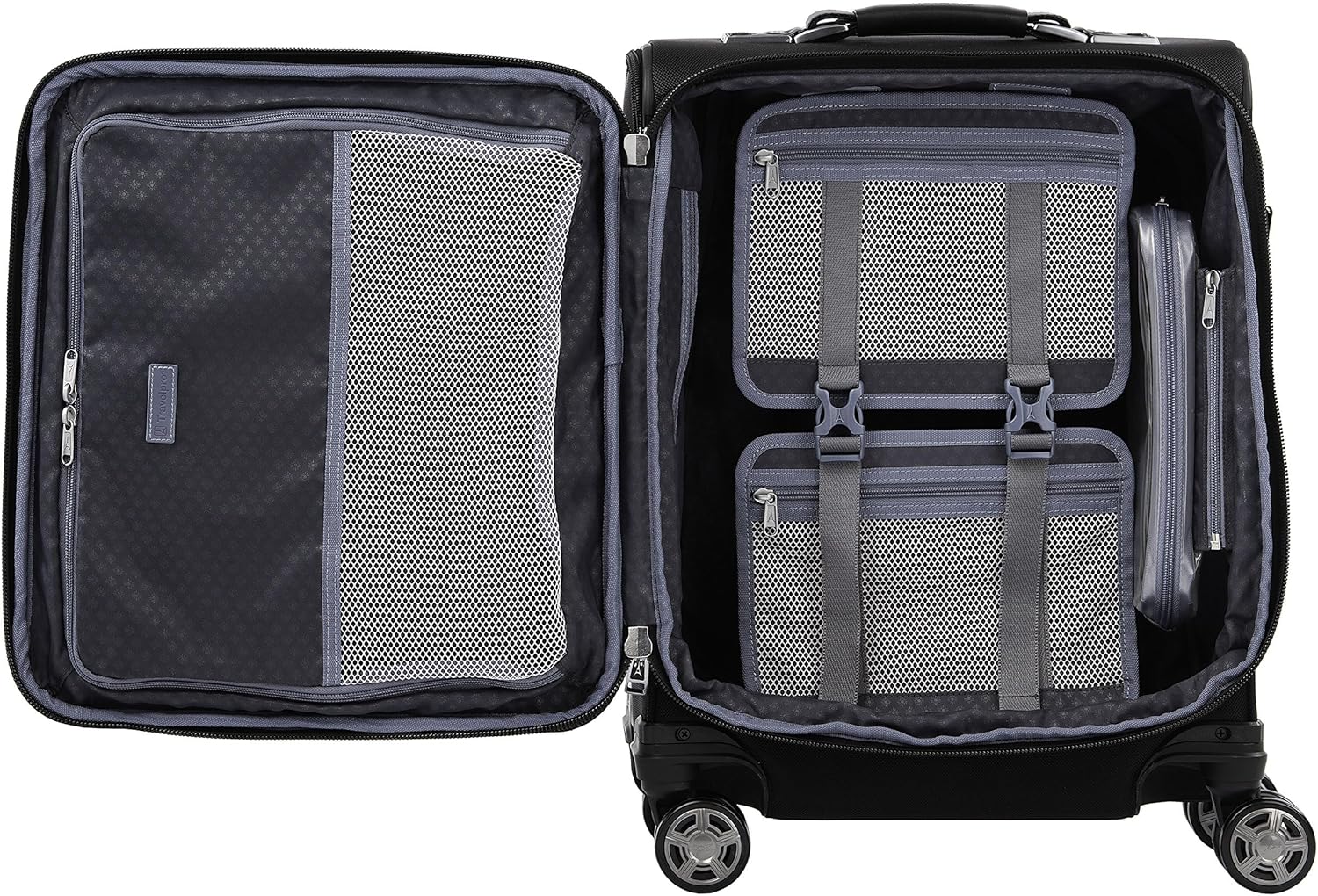 Travelpro Platinum Elite Softside Expandable Carry on Luggage, 8 Wheel Spinner Suitcase, USB Port