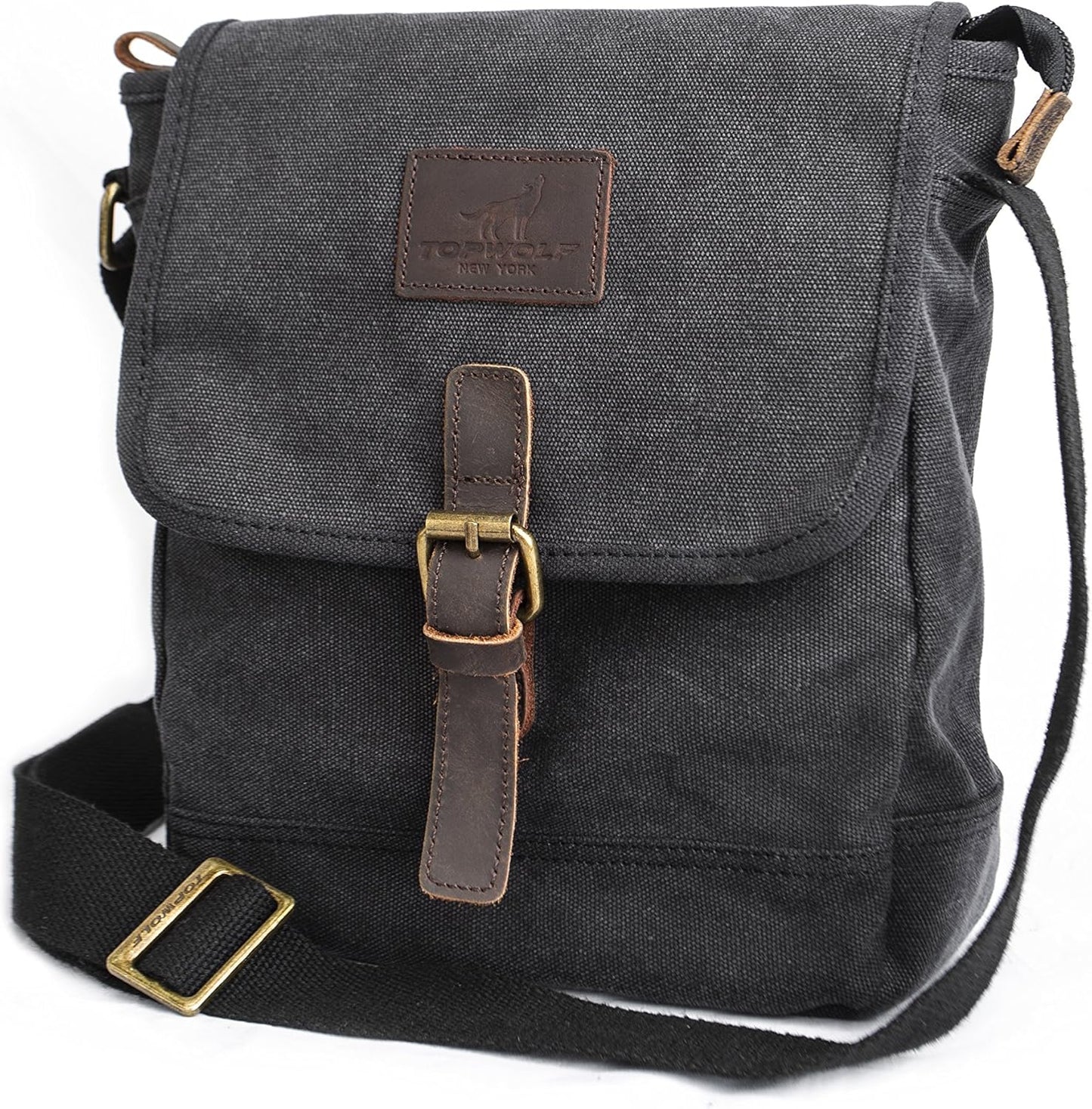 Canvas Messenger Bag Small Crossbody Bag Casual Travel Working Tools Bag Shoulder Bag Hold Phone