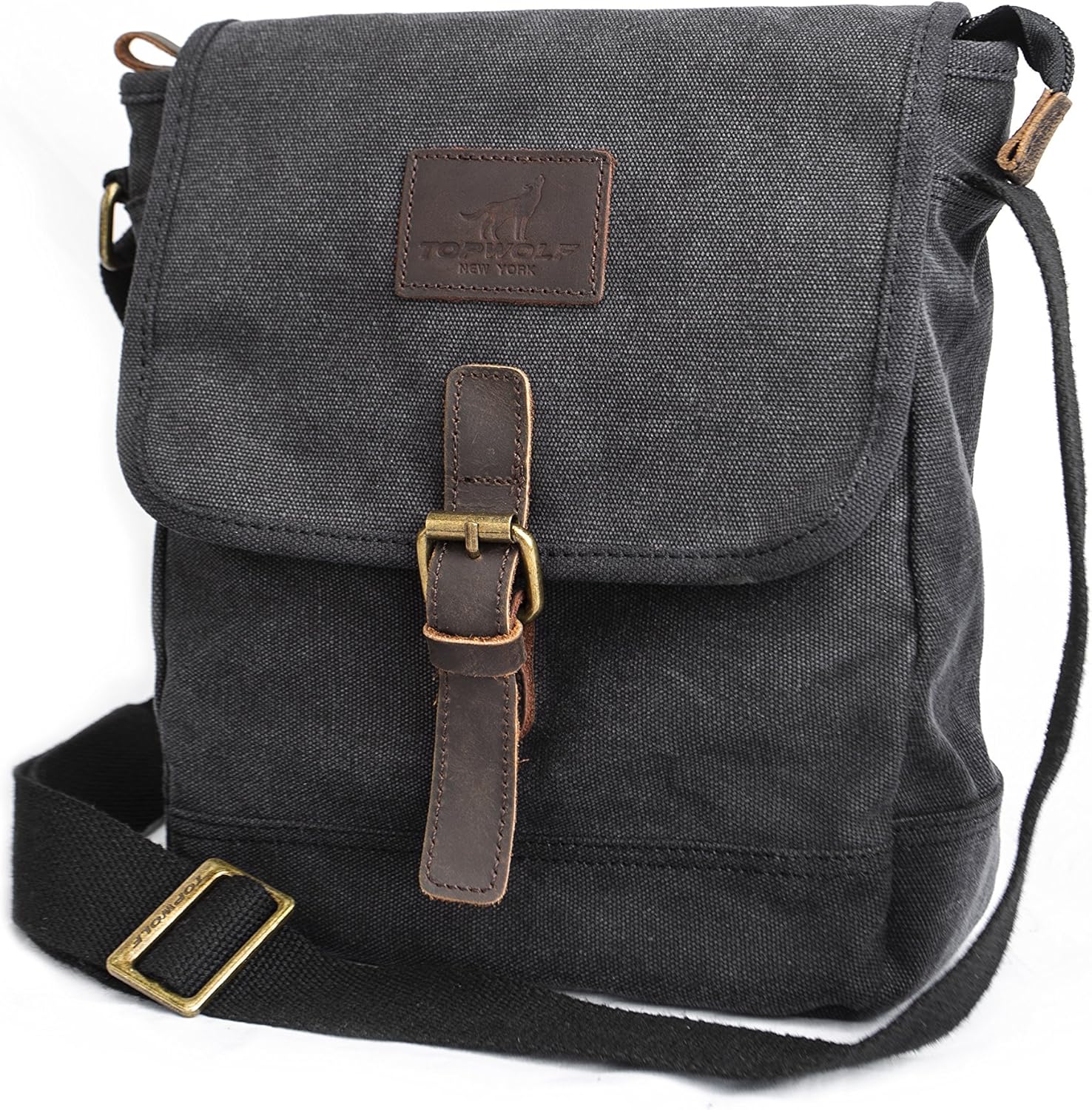 Canvas Messenger Bag Small Crossbody Bag Casual Travel Working Tools Bag Shoulder Bag Hold Phone