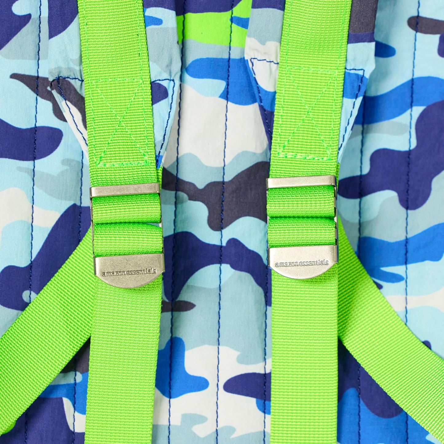 Amazon Essentials Unisex Kids' Nylon School Backpack, Sky Blue Crazy Camo, One Size