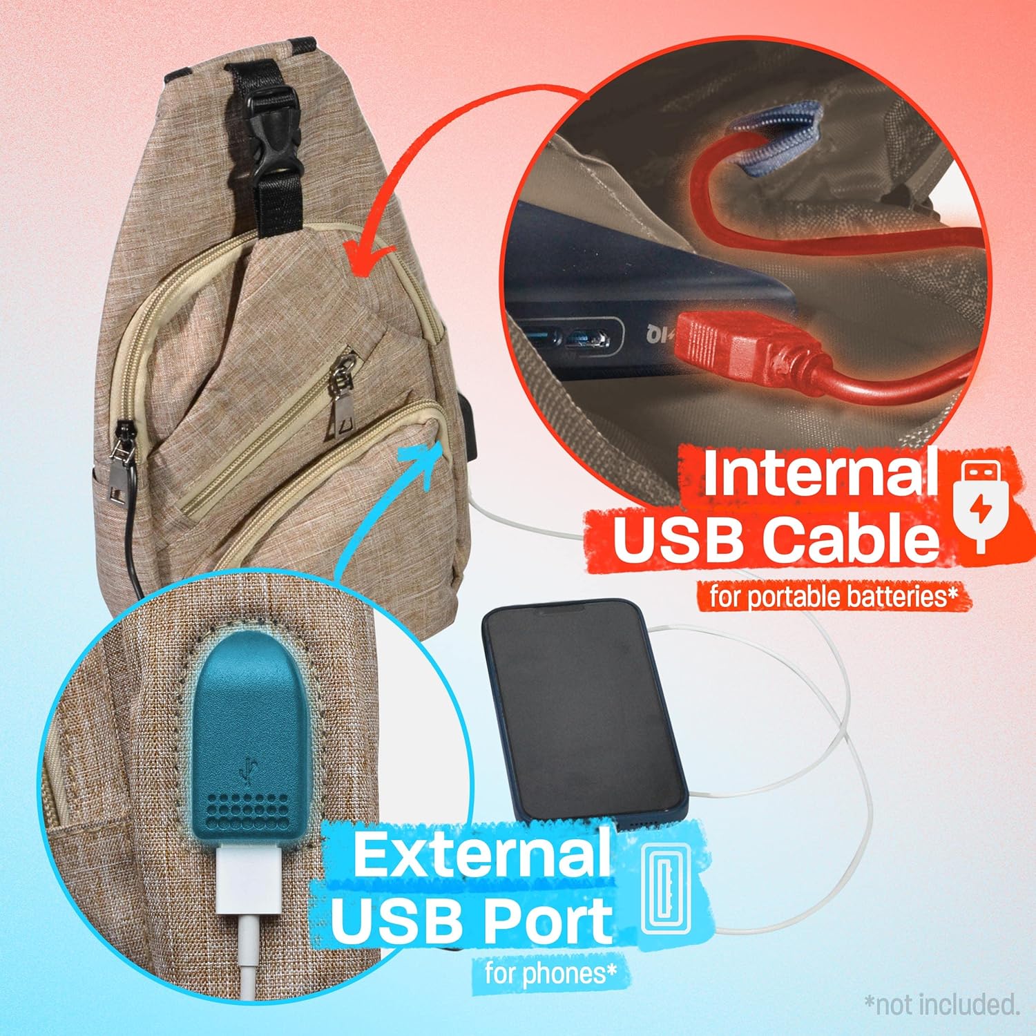 Nupouch Anti-Theft Daypack: Anti Theft Crossbody Bag, Lightweight for Travel, Hiking, or Everyday