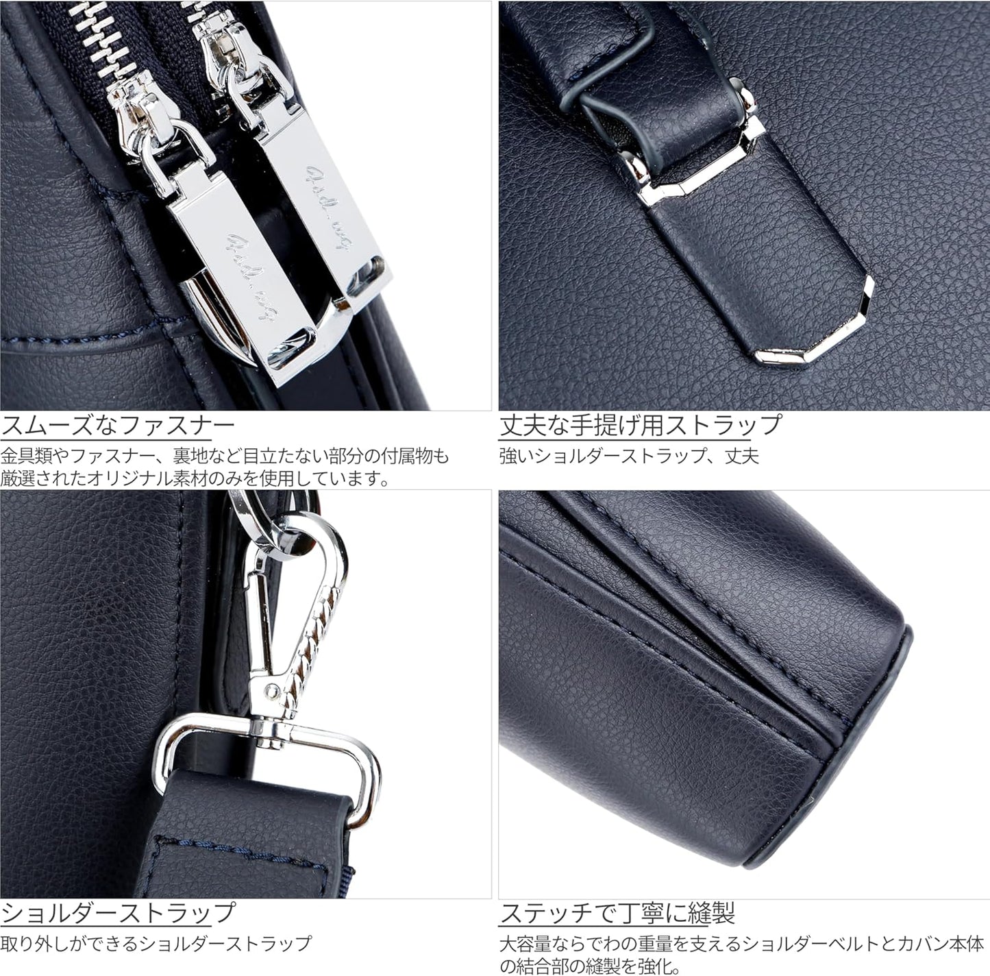 FSD.WG Men's Business Bag, Lightweight, Job Hunting Bag, Men's, Leather, Commuting Bag, A4, Large Capacity, Brand