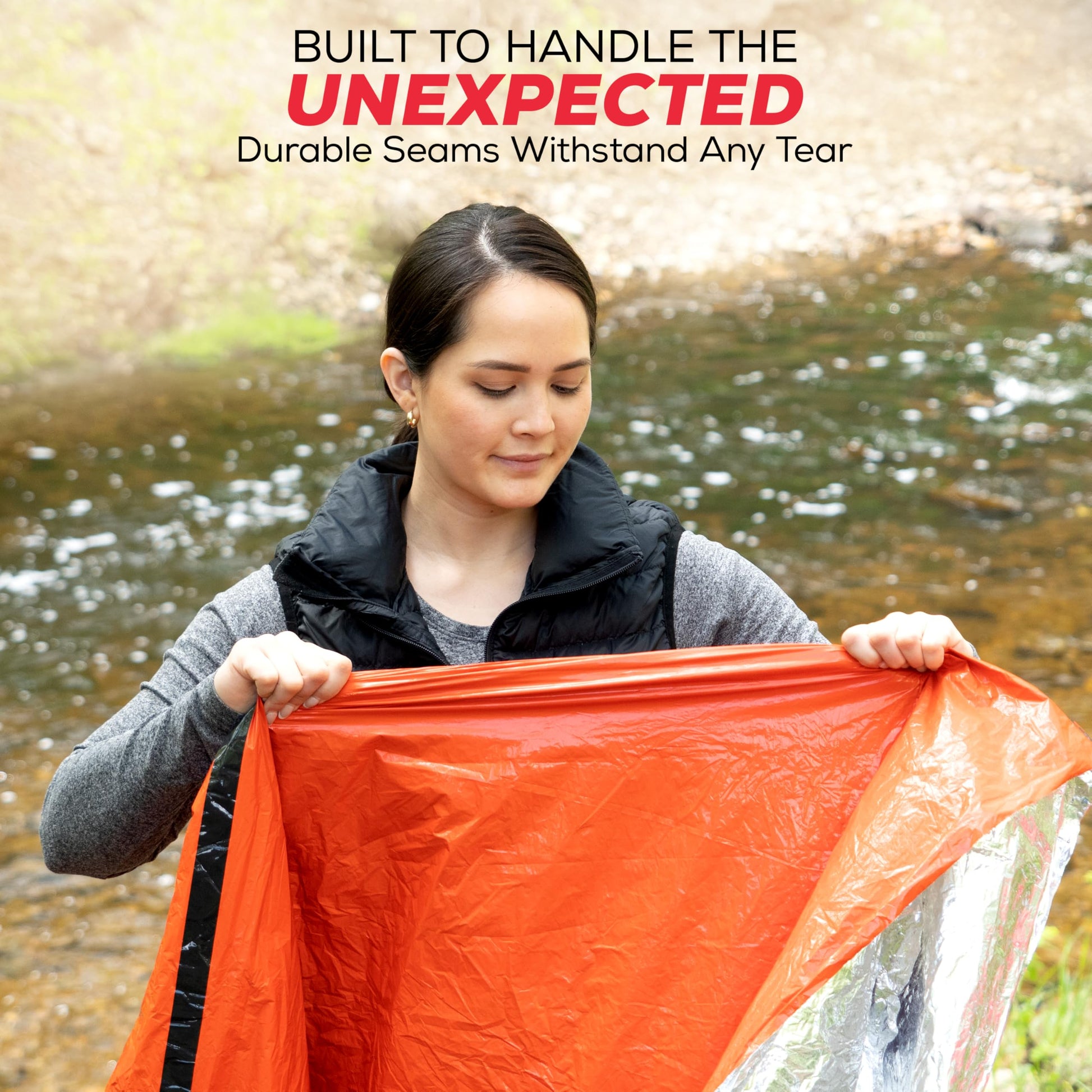 Emergency Sleeping Bag 3 Pack | for Survival Gear and Supplies Life Bivy Sack Waterproof Mylar