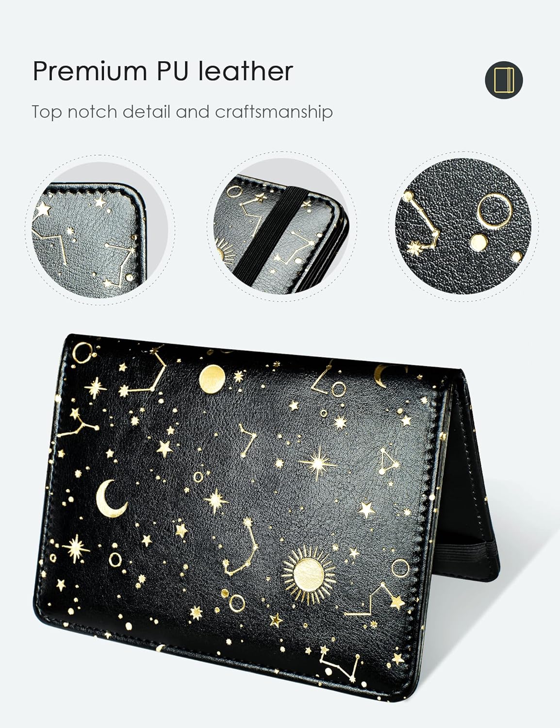 Mymazn Passport Holder with Clear Pocket Passport Case Passport Cover Women Passport Case with RFID