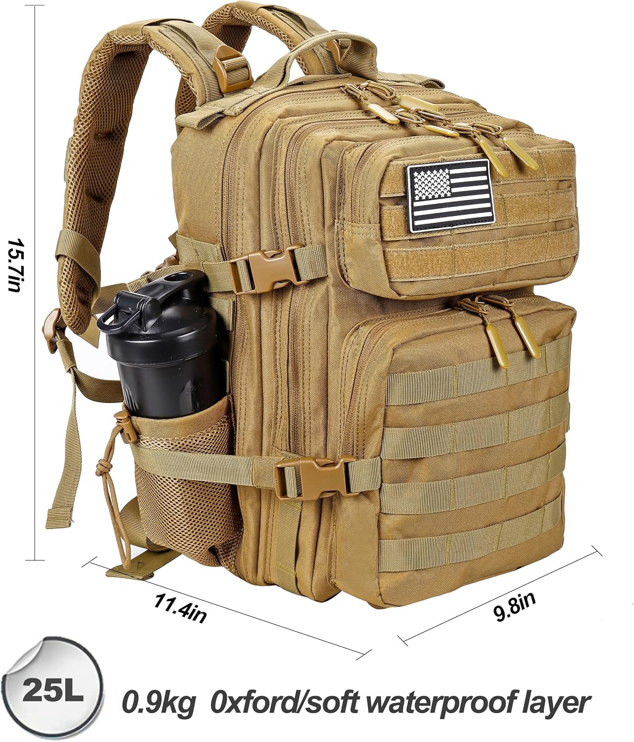 LHI Tactical Military Backpack for Men and Women 25L/35L Army Assault Pack Bag Small Rucksack with