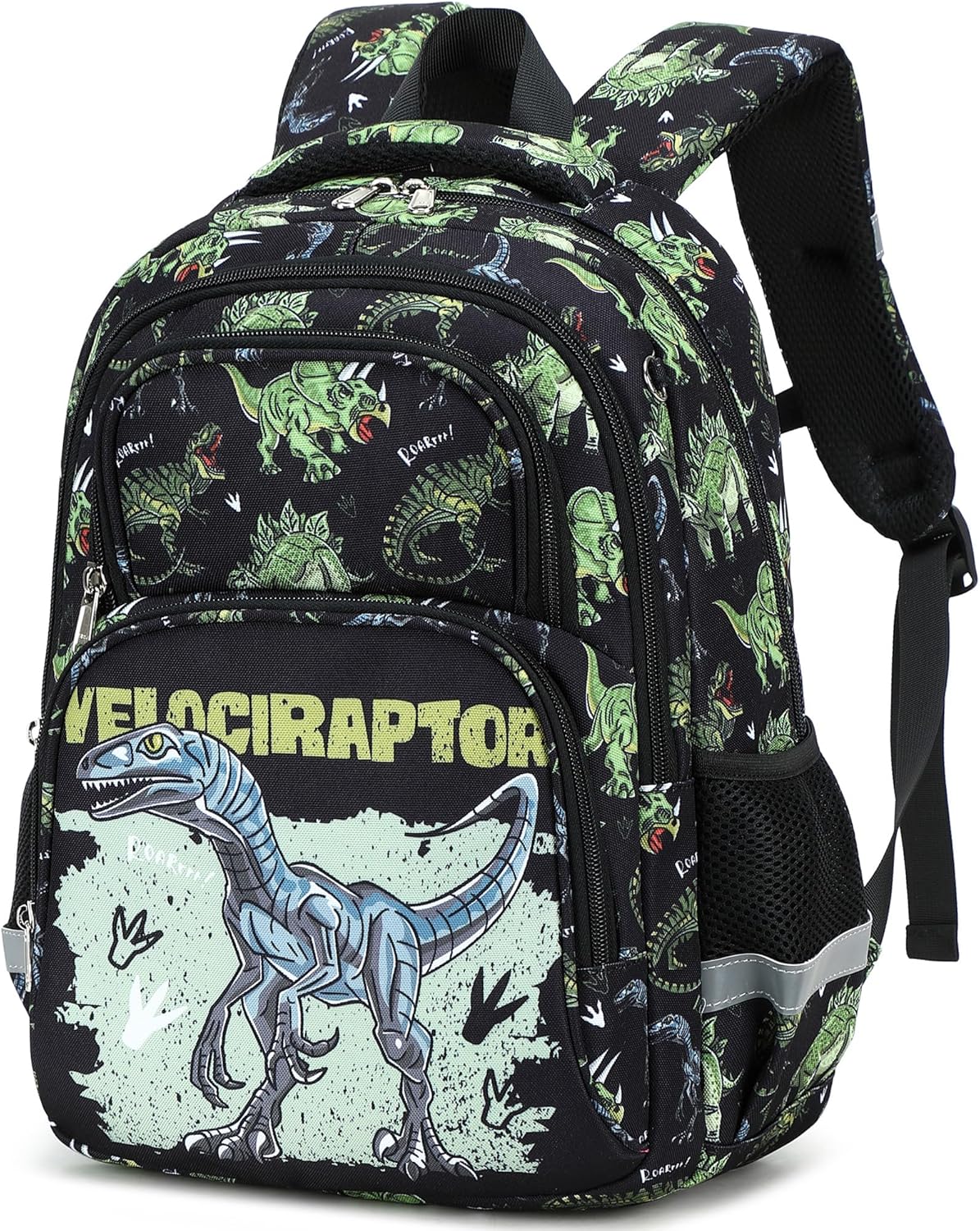 abshoo Cute Dinosaur School Backpack For Boys Elementary Kindergarten Kids School Bag (Dinosaur Black C)