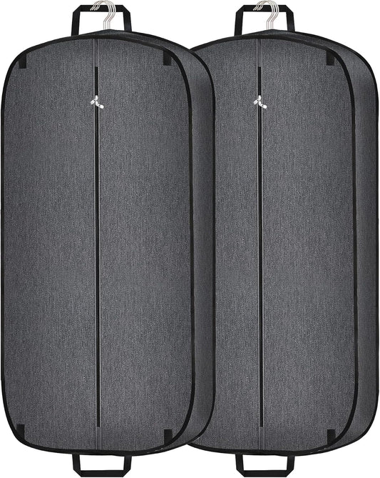 Heavy Duty Waterproof Garment Bag for Travel, Tear Resistance Suit Bag for Men Travel for Suits, Tuxedos, Coats, Uniform. 42 inch, Darkgrey, 2 Pack.…