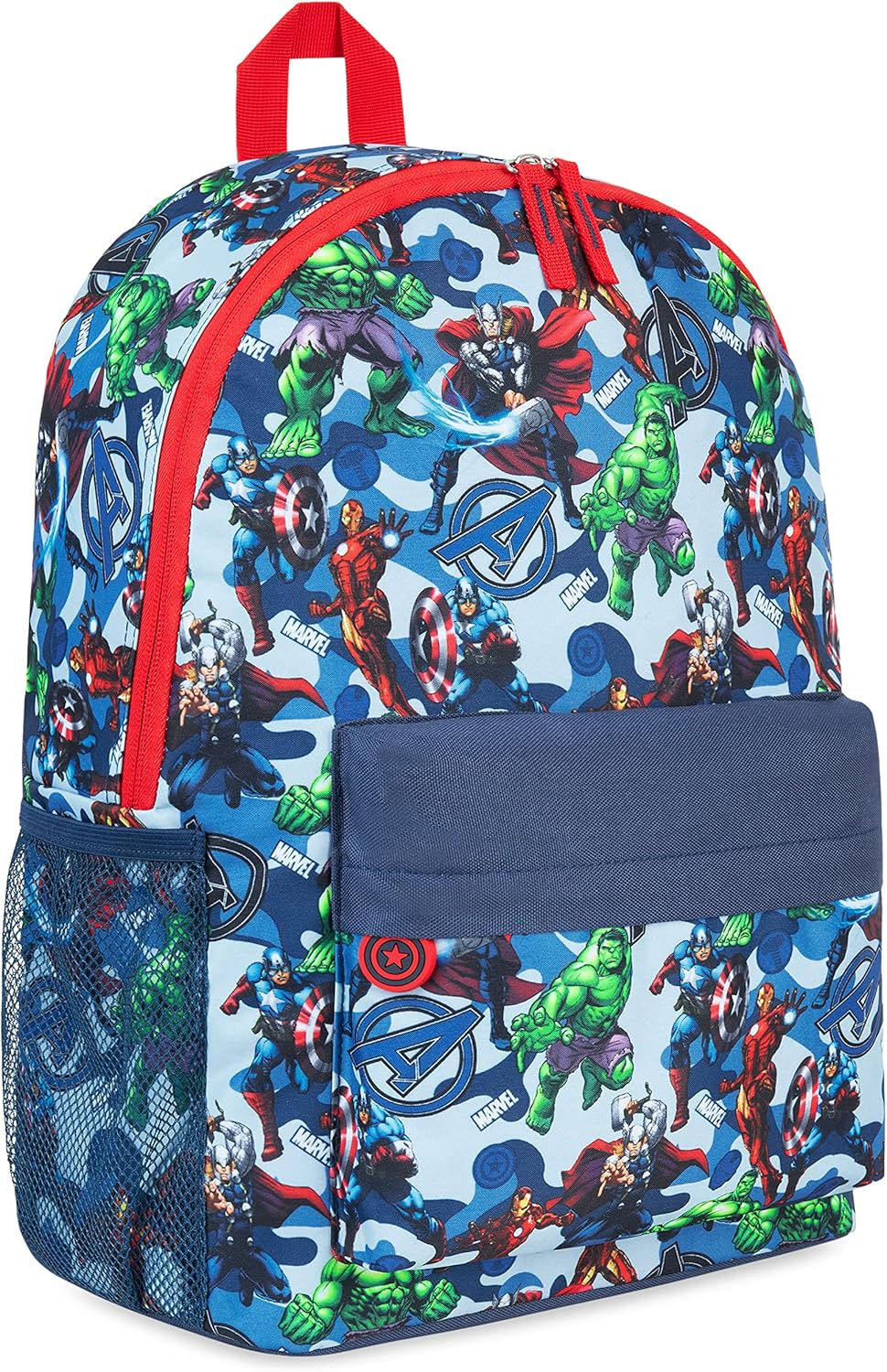 Marvel Avengers Backpack for Kids Teens Bookbag with Double Straps Daypack Backpacks for School Travel Sports Gifts for Boys (Blue)