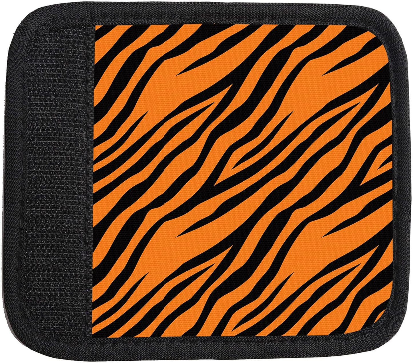 2 Pack Luggage Handle Wrap Travel Tags - Set of Luggage Tags for Suitcases, Identifiers, Marker, and Handle Covers - Cruise Accessories and Travel Gifts（Tiger Pattern