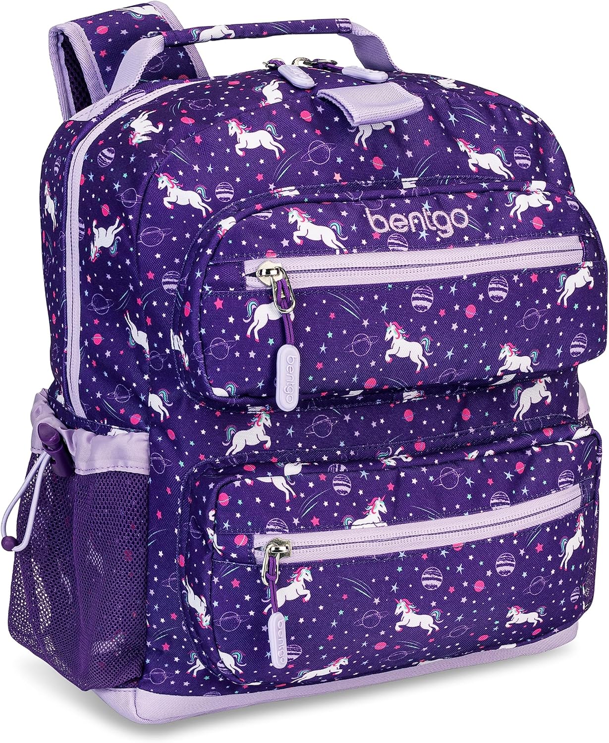 Bentgo Kids Backpack - Lightweight 14” Backpack in Fun Prints for School, Travel, & Daycare, Ideal