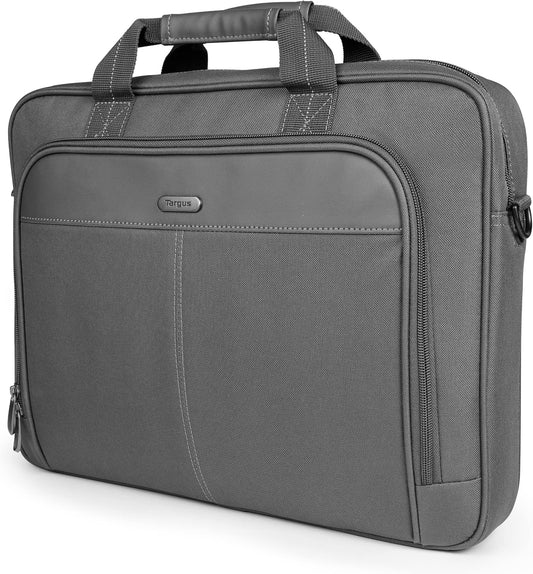 Targus Classic Slim Laptop Bag - Ergonomic Briefcase and Messenger Bag - Spacious Foam Padded for Laptops and Under