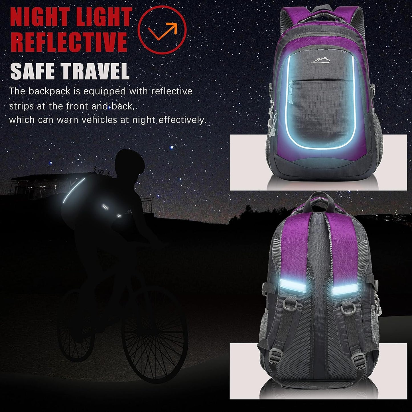 ProEtrade Extra Large Backpack Bookbag for College Travel Laptop Business Hiking Backpack Fit