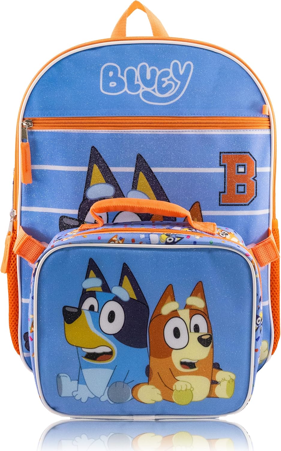 Bluey Backpack With Lunch Box for Kids | Insulated Lunch Bag Lunch Box for Boys, Girls, Toddlers | Backpack for School and Reusable Lunchbox with Matching Headphones and Water Bottle