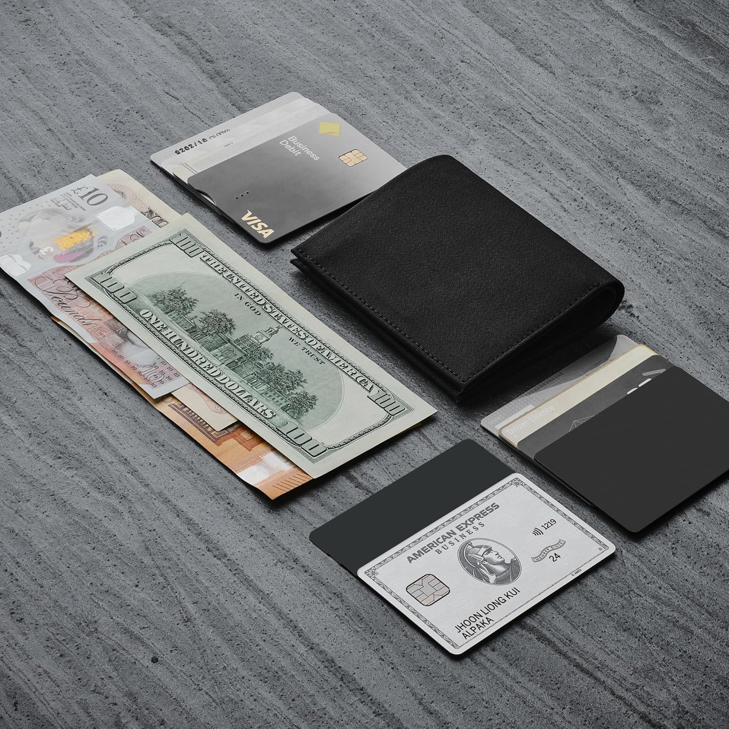 ALPAKA Ark Bifold Cash Wallet - Minimalist Front Pocket Wallet for Men Daily Use,Magnetic Closure