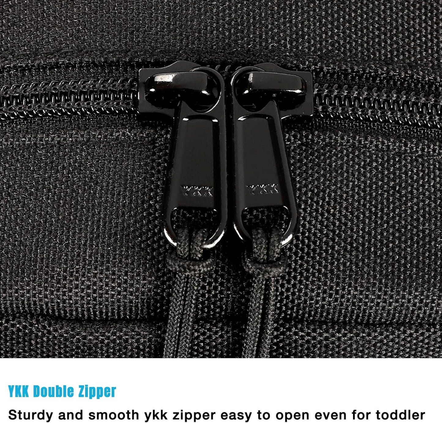 STEAMEDBUN Toddler Backpack Leash - Anti-Lost Harness Backpack for Boys Girls - 1-3 Years, Modern, Unisex, Black, 9.5" x 7" x 3.5", 5L, Polyester, Zipper, Solid, 4 Pockets, Machine Wash
