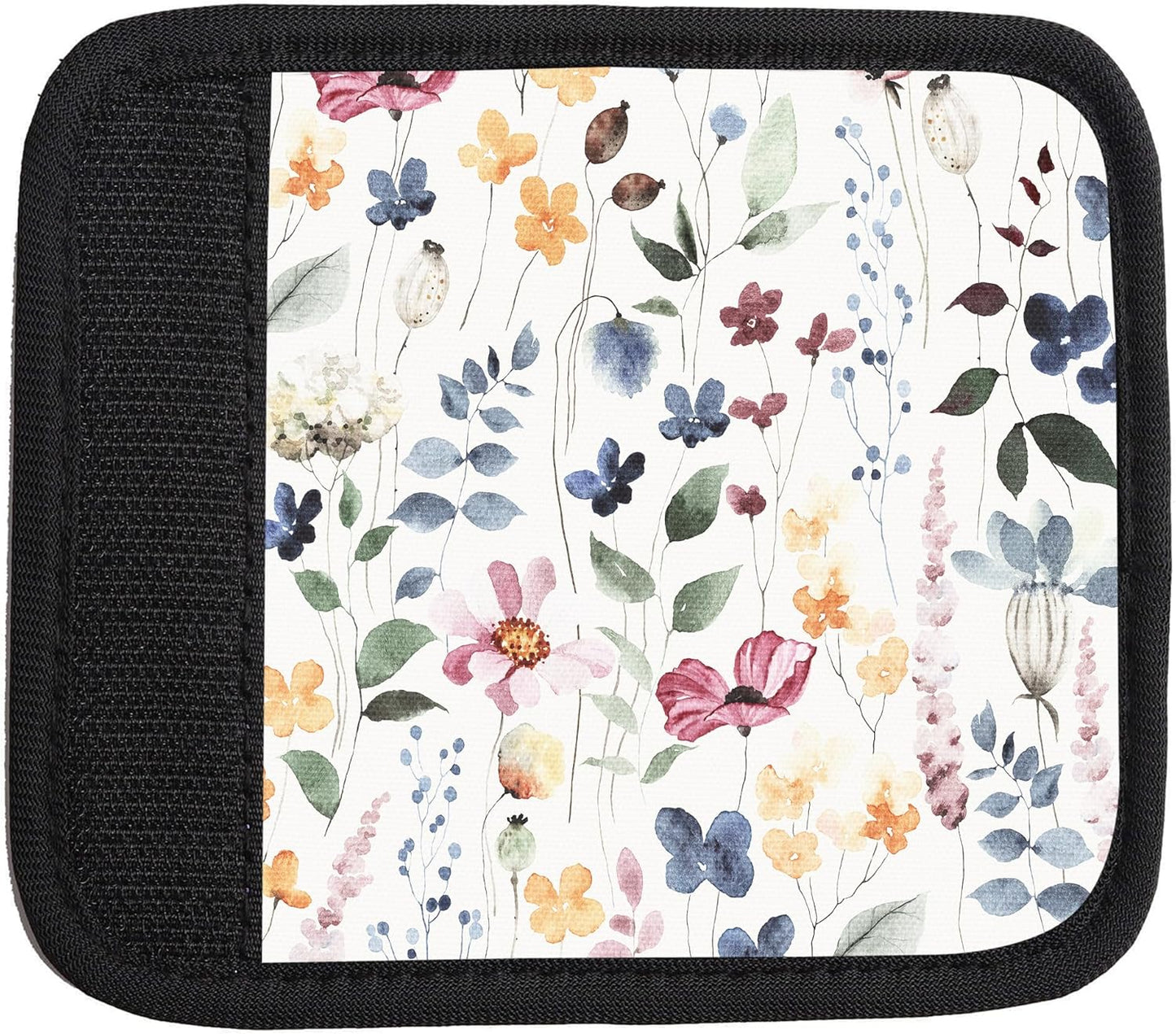 2 Pack Luggage Handle Wrap Travel Tags - Set of Luggage Tags for Suitcases, Identifiers, Marker, and Handle Covers - Cruise Accessories and Travel Gifts（Cute Watercolor Flowers