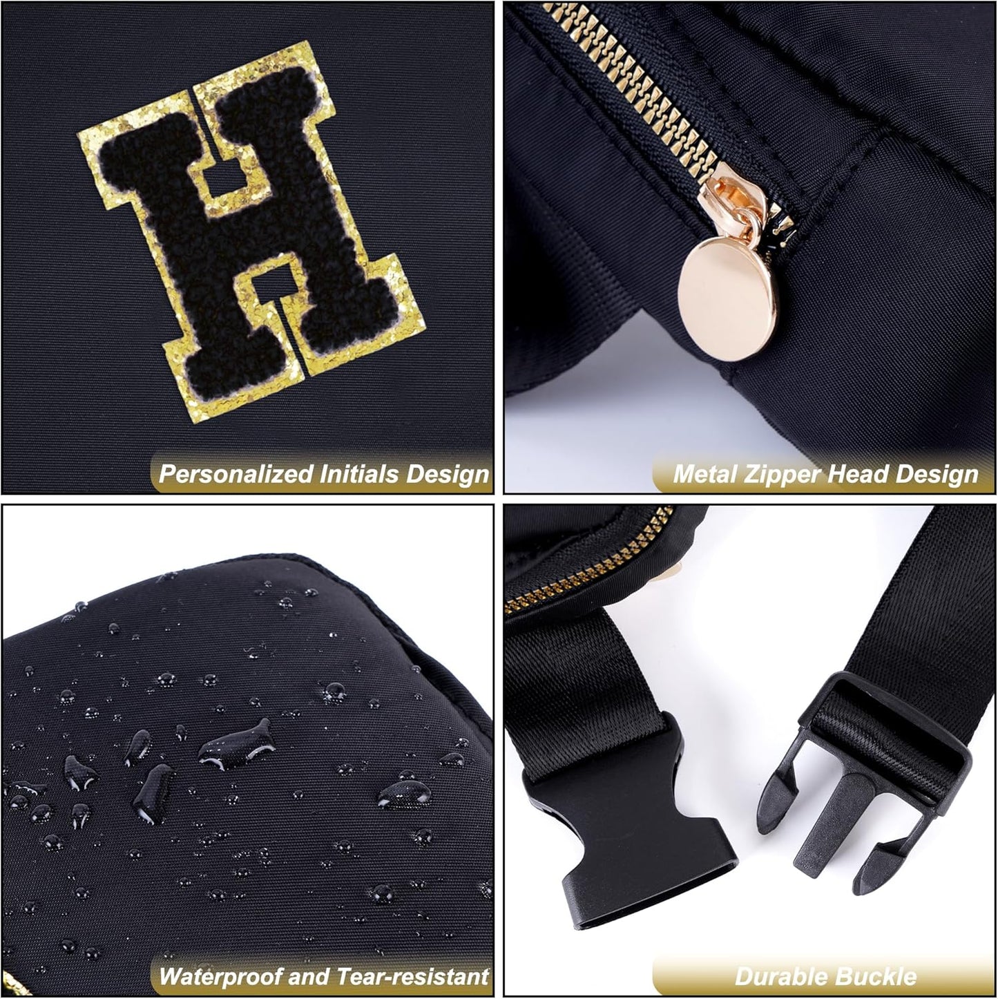 Father's Day Gift - Personalized Crossbody Bag | Black