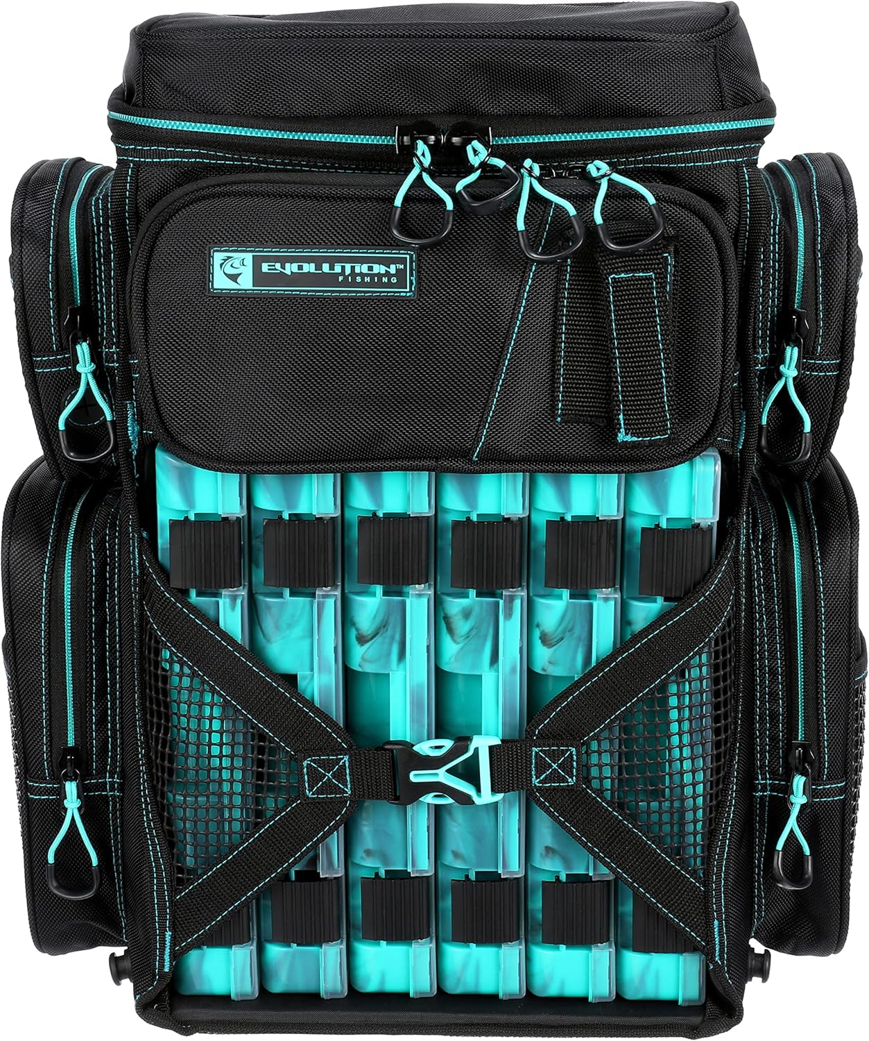 Evolution Fishing Drift Series Tackle Backpack – 3600, Outdoor Rucksack w/ 6 Fishing Tackle Trays