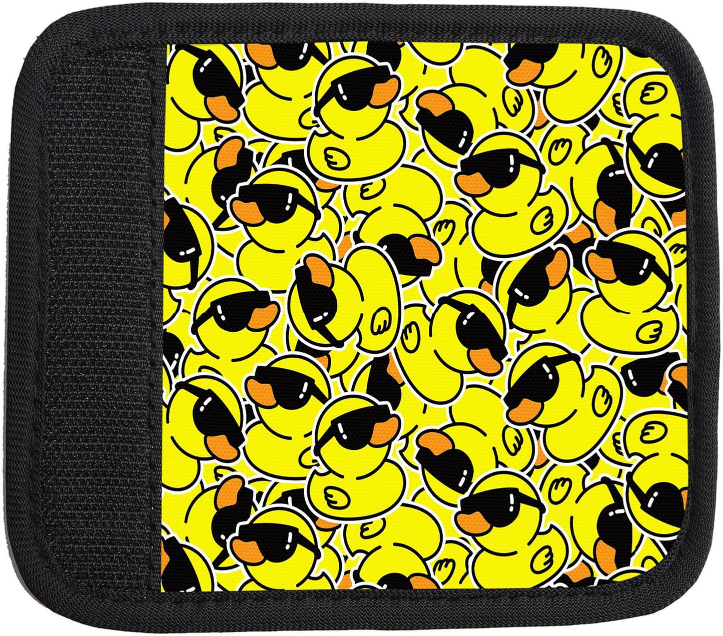 2 Pack Luggage Handle Wrap Travel Tags - Set of Luggage Tags for Suitcases, Identifiers, Marker, and Handle Covers - Cruise Accessories and Travel Gifts（Yellow Duck