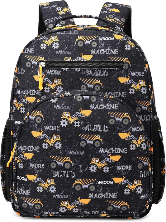 abshoo Cute Lightweight Kids Backpacks for Boys Kindergarten Elementary School Backpack for Boy ages 4-8 (Excavator Black)