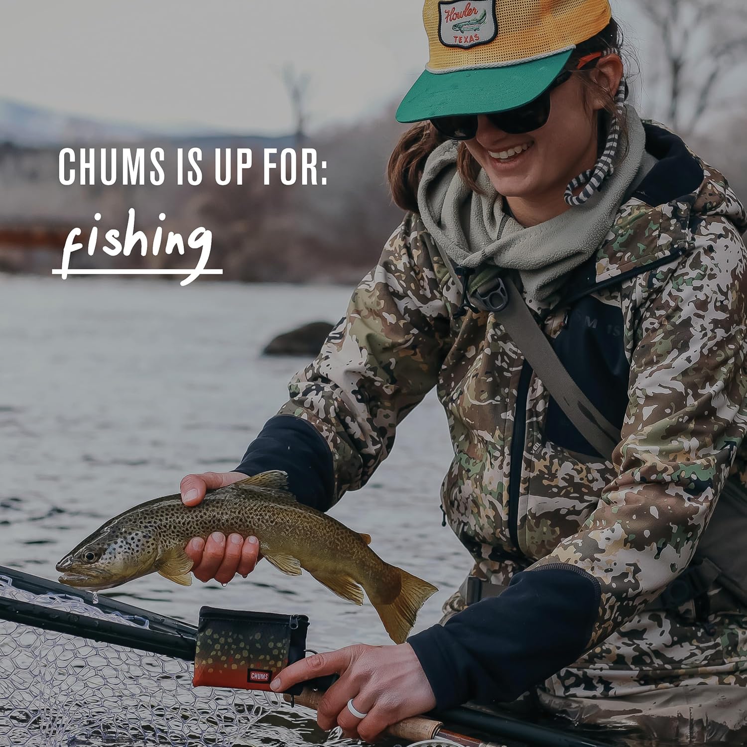 Chums Surfshorts Wallet - Lightweight Slim Wallet w/ RFID Blocking Card - Zippered, Minimalist