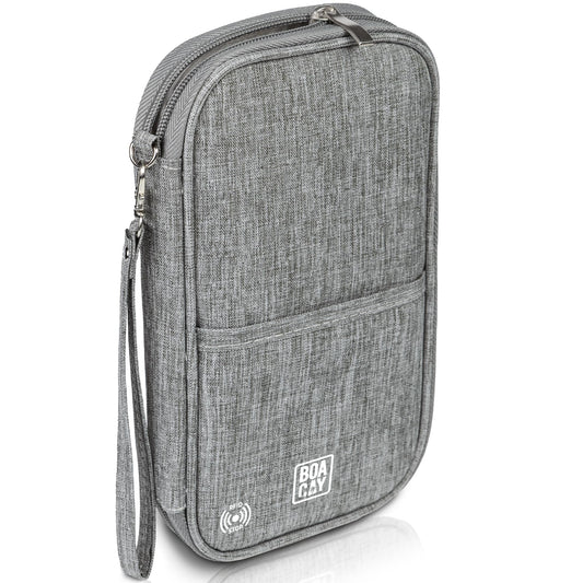 BOACAY Travel Document Organizer with RFID, Family Passport Holder, Wallet for Women & Men