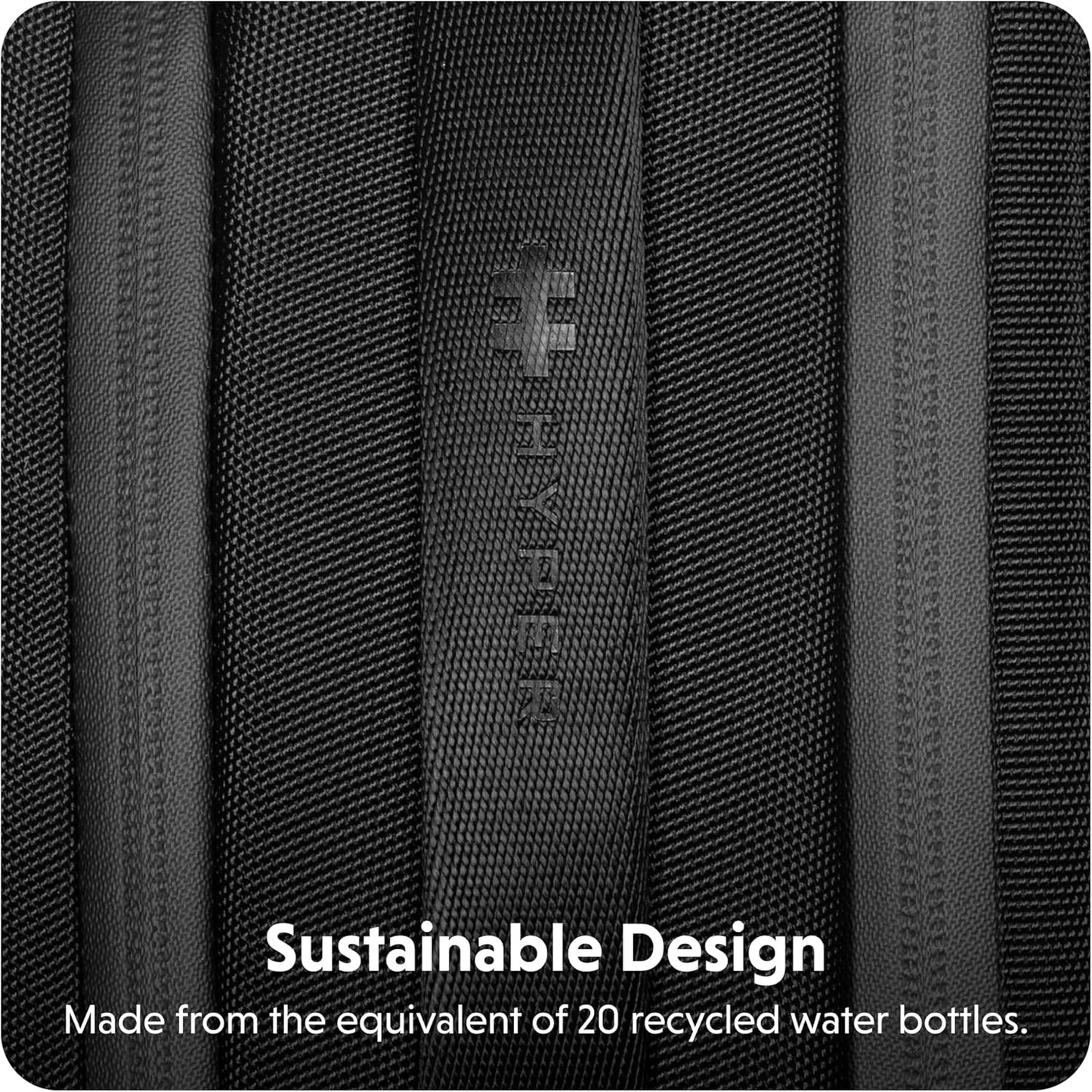 HyperPack 22L Slim Laptop Backpack — 1200D PET Abrasion & Water Resistant Backpack — Anti Theft Backpack w/Charging System, Tracker Pocket, Triple Padded Back (Fits up to 16” Laptop)