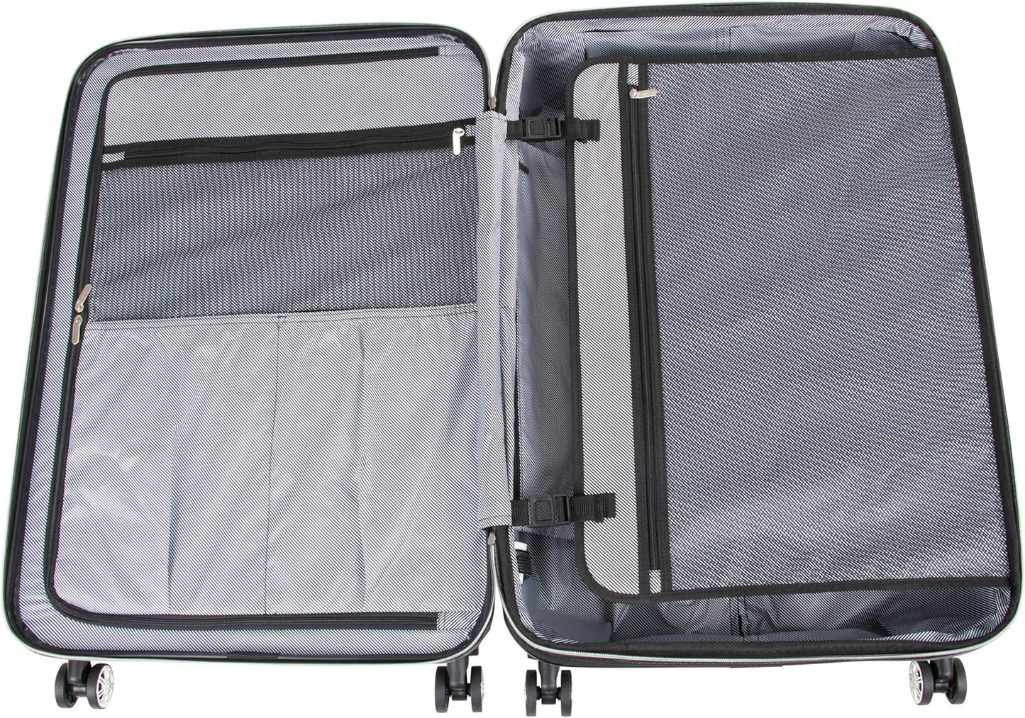 Kenneth Cole REACTION Diamond Tower Collection Lightweight Hardside Expandable 8-Wheel Spinner Travel Luggage, Rose Champagne, 3-Piece Set (20", 24", & 28")