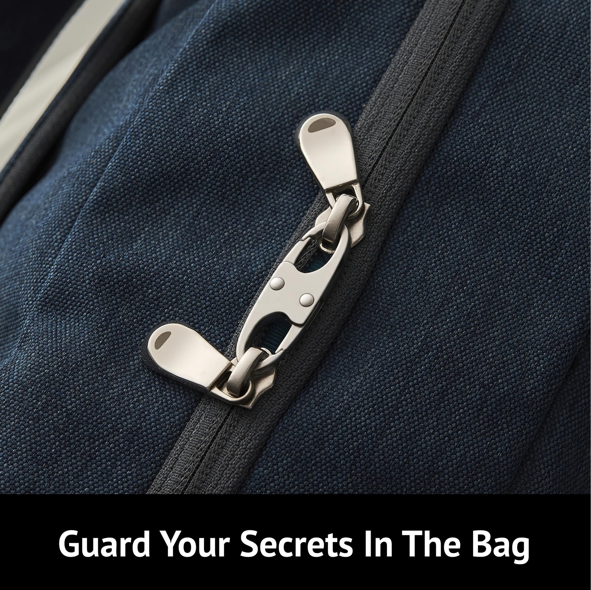 zelin Anti Theft Zipper Clips, Travel Essentials, Carabiner, 4Pcs Grey