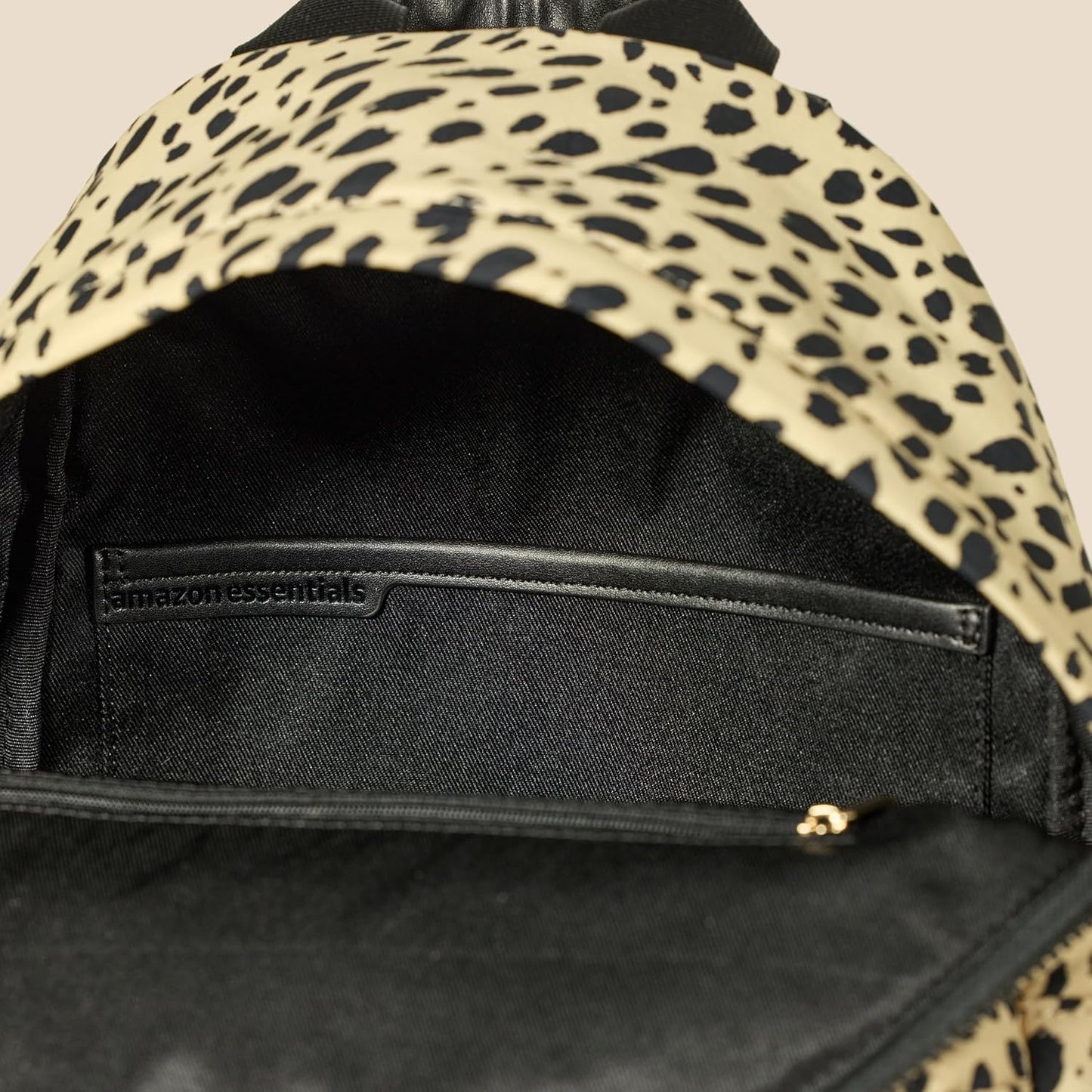 Amazon Essentials Unisex Kids' Nylon School Backpack, Beige Leopard, One Size