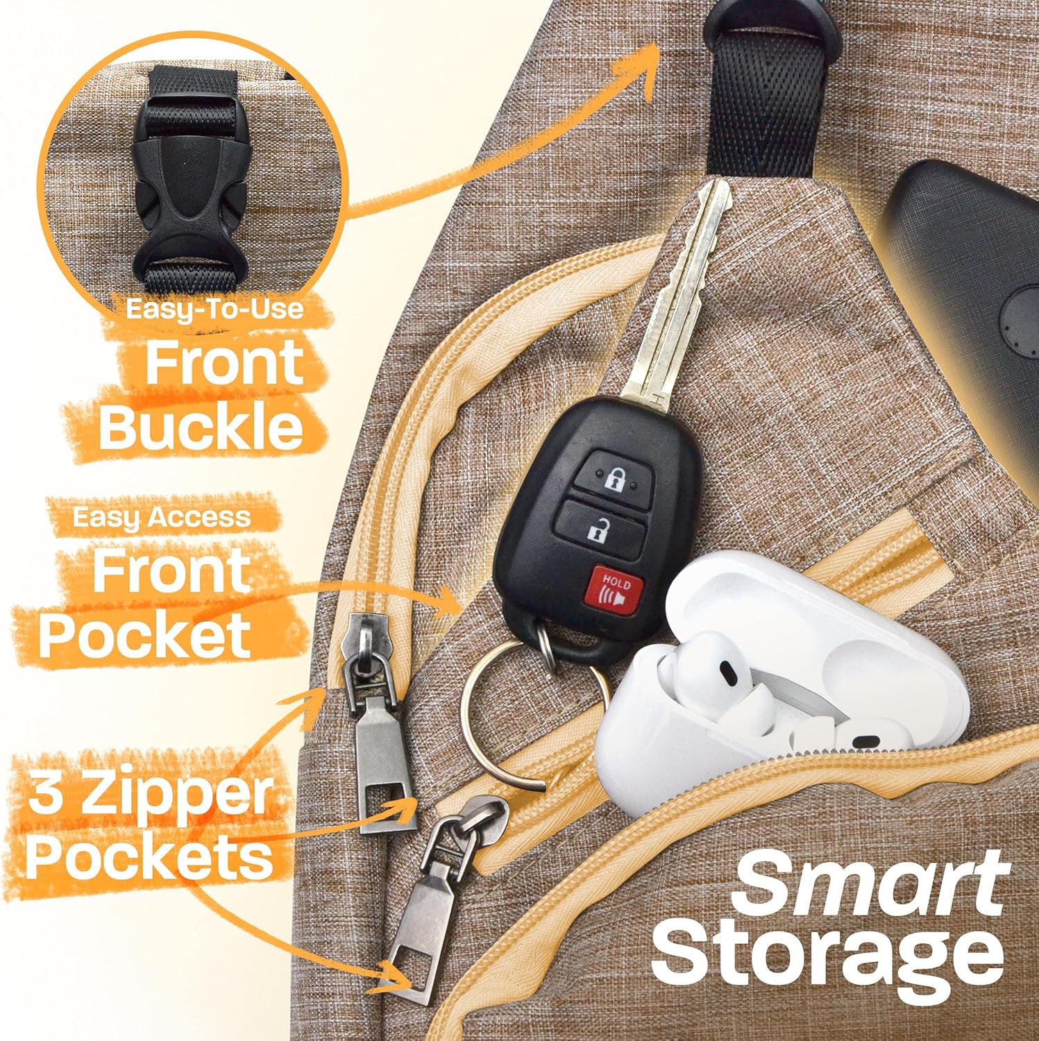 Nupouch Anti-Theft Daypack: Anti Theft Crossbody Bag, Lightweight for Travel, Hiking, or Everyday