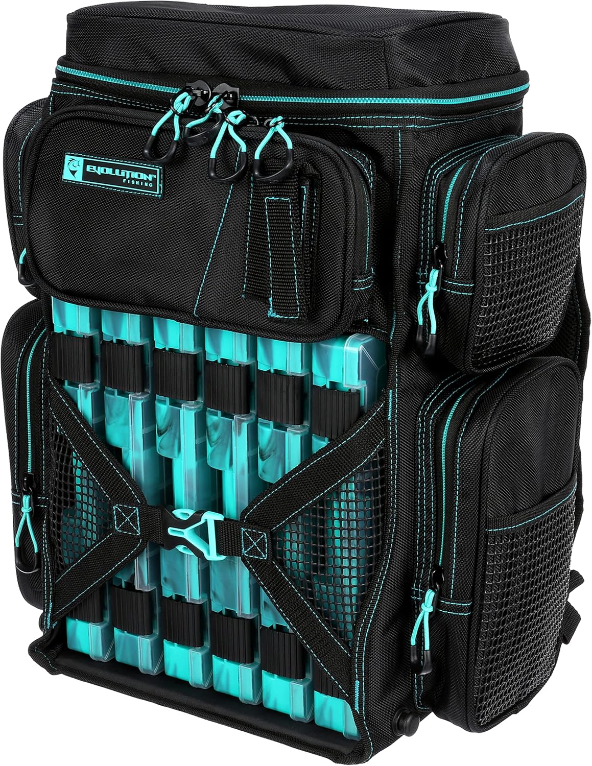 Evolution Fishing Drift Series Tackle Backpack – 3600, Outdoor Rucksack w/ 6 Fishing Tackle Trays