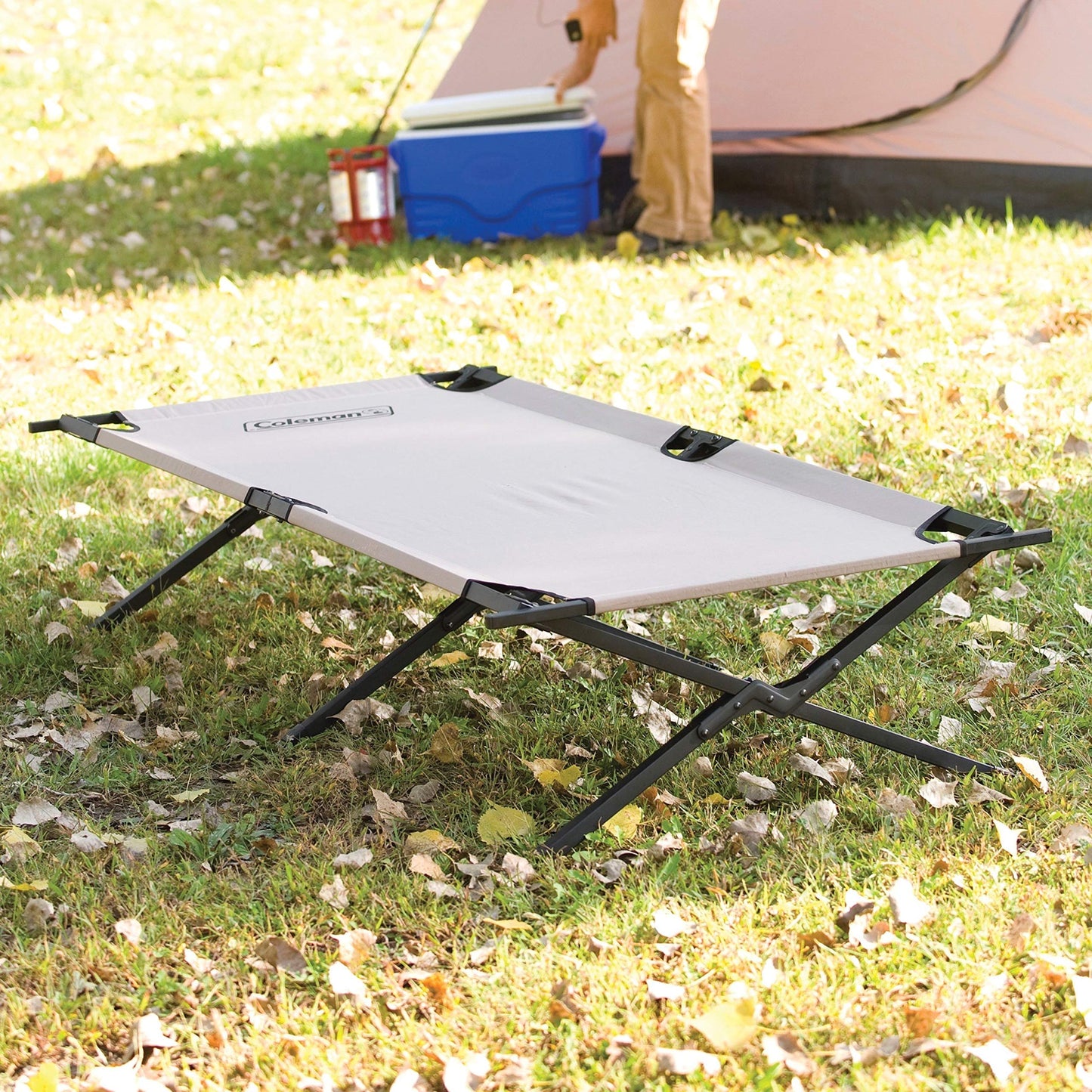 Coleman Trailhead II Large Folding Cot with Easy Setup & Takedown, Supports Adults up to 6ft 2in or