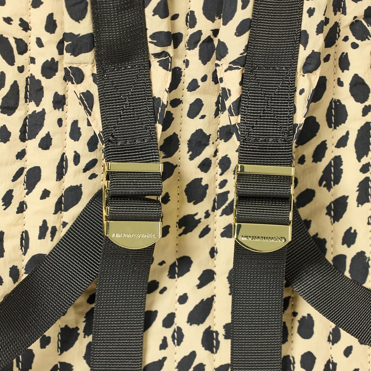 Amazon Essentials Unisex Kids' Nylon School Backpack, Beige Leopard, One Size