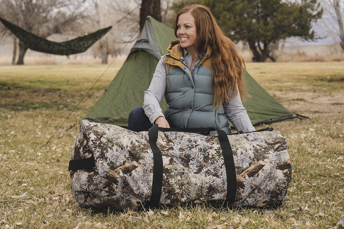 Diamond Ripstop Duffle Bags, Ultra Tough & Tear Resistant, Reinforced Stitching, Weatherproof, Packable Foldable Duffle Bag for Traveling