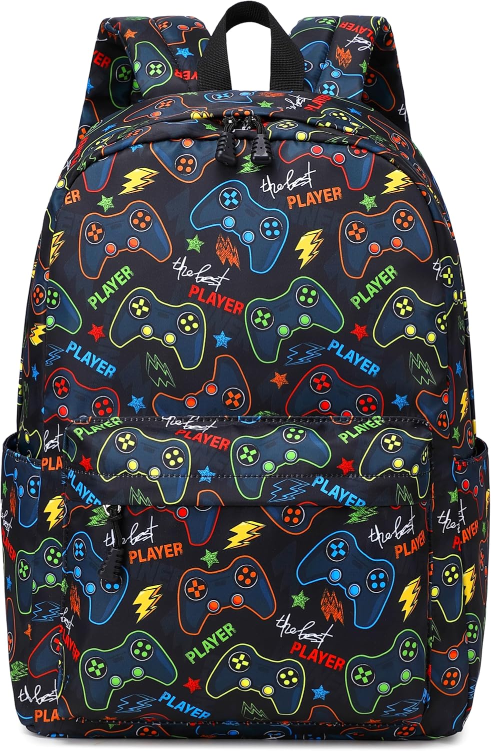 Backpack For Boy Elementary School Bookbag Durable Kid's Backpack Lightweight Travel Daypack (Black)