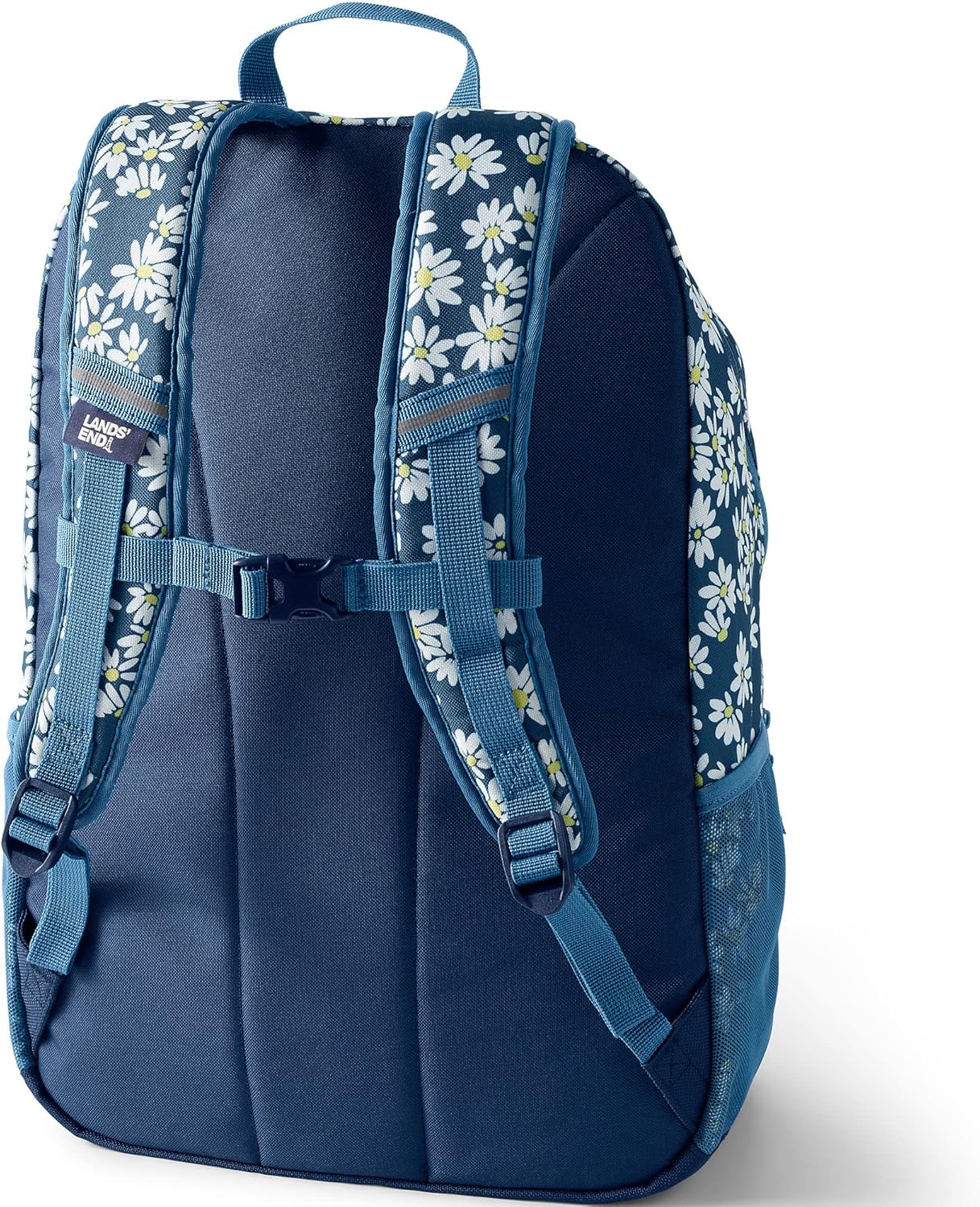 Lands' End Kids' ClassMate Backpack Evening Blue Daisies Large