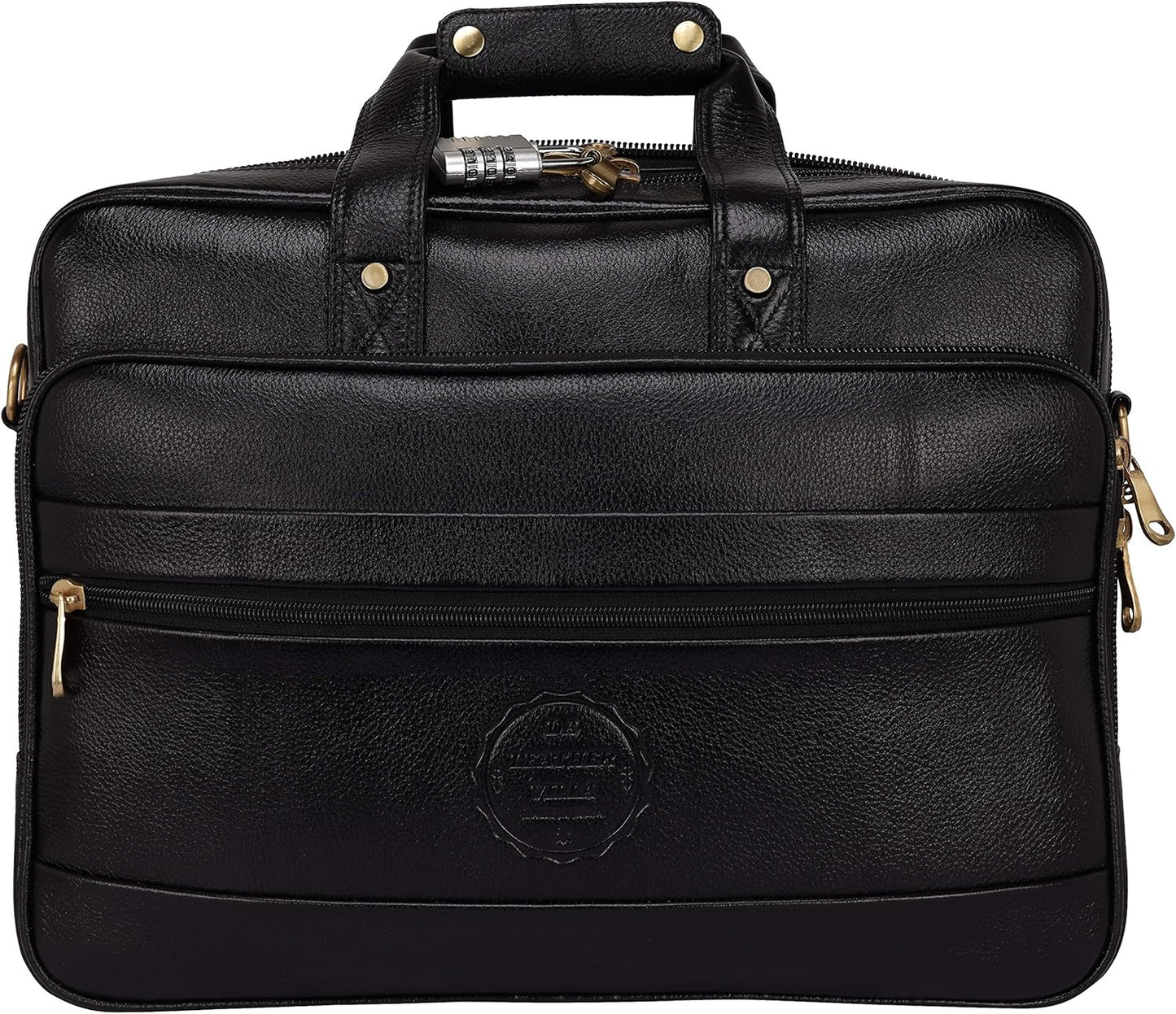 Full Grain Leather 16 Inch briefcases Laptop Messenger Bags for Men and Women Expandable Business Bag Leather Satchel Bags