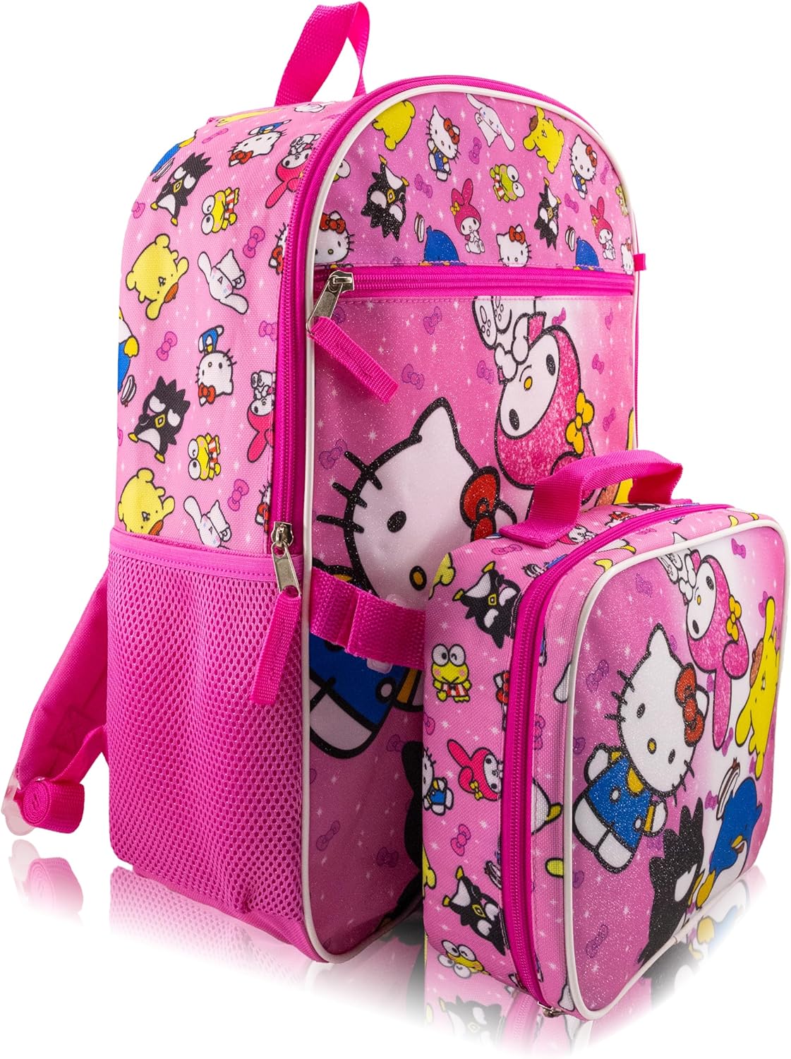 Sanrio Hello Kitty Backpack With Lunch Box for Kids | Insulated Lunch Bag Lunch Box for Girls