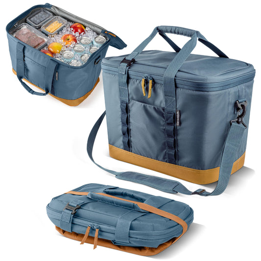 CleverMade Pacifica Collapsible Cooler Bag, Large Travel Cooler, Ocean