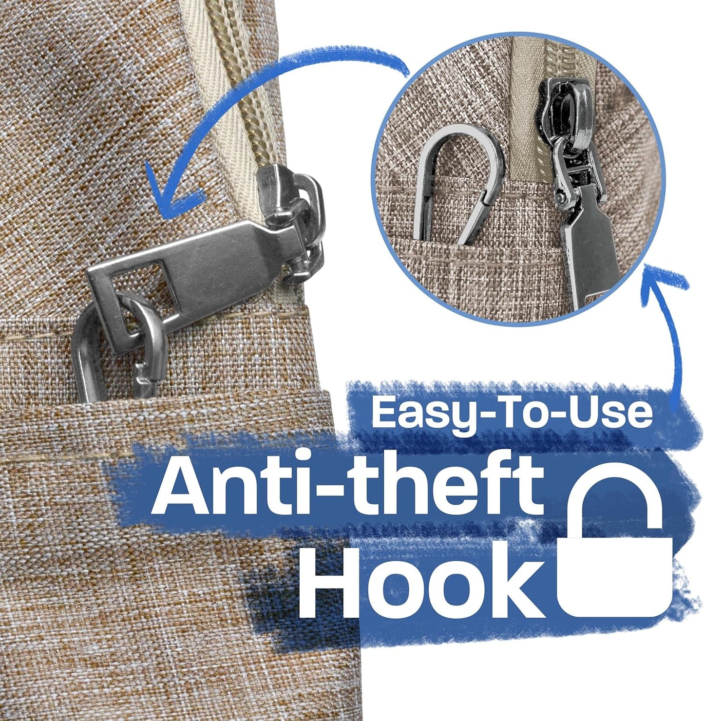 Nupouch Anti-Theft Daypack: Anti Theft Crossbody Bag, Lightweight for Travel, Hiking, or Everyday