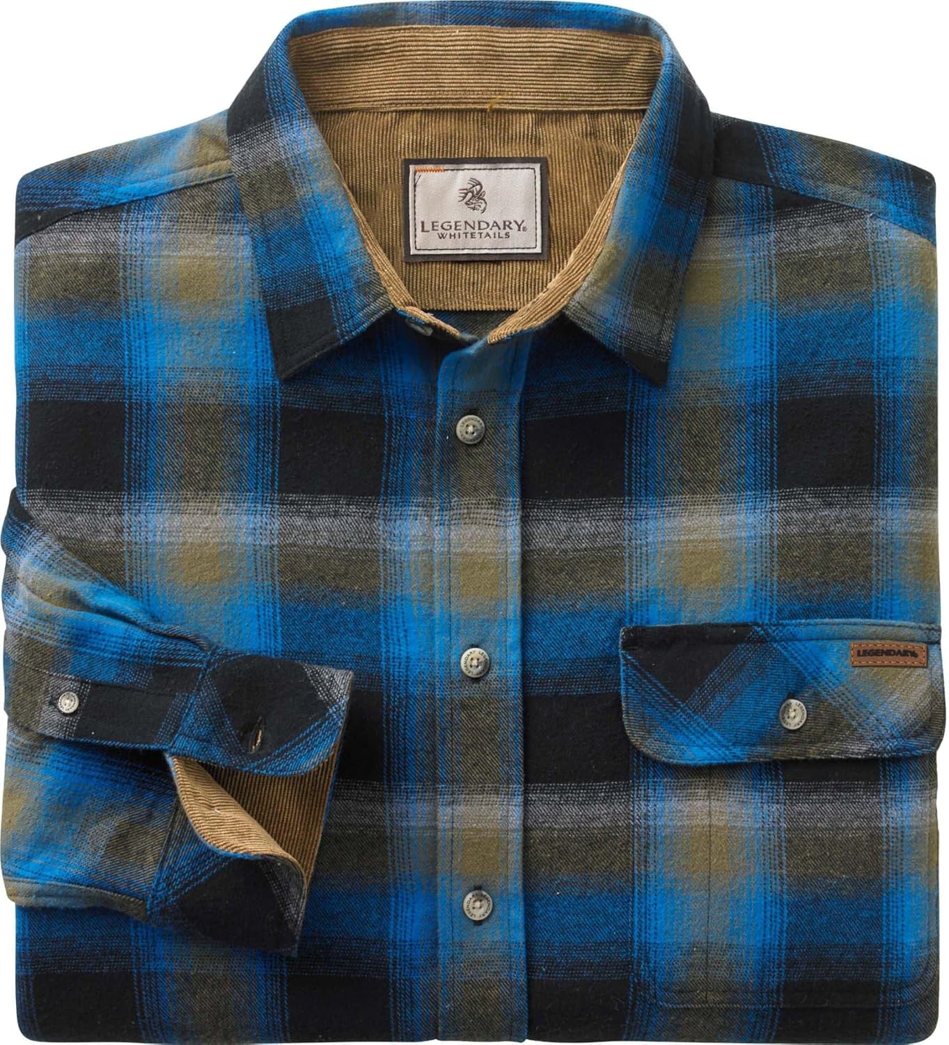Legendary Whitetails Men's Flannel Shirt Long Sleeve Button Down 100% Cotton
