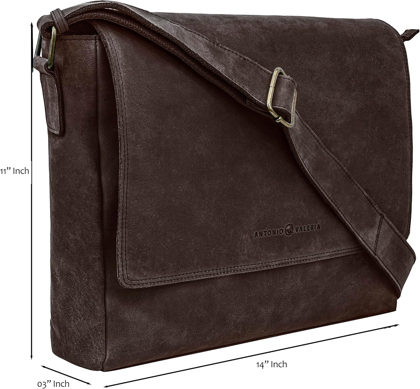 Antonio Valeria Robert Premium Leather Messenger Bag for Men
