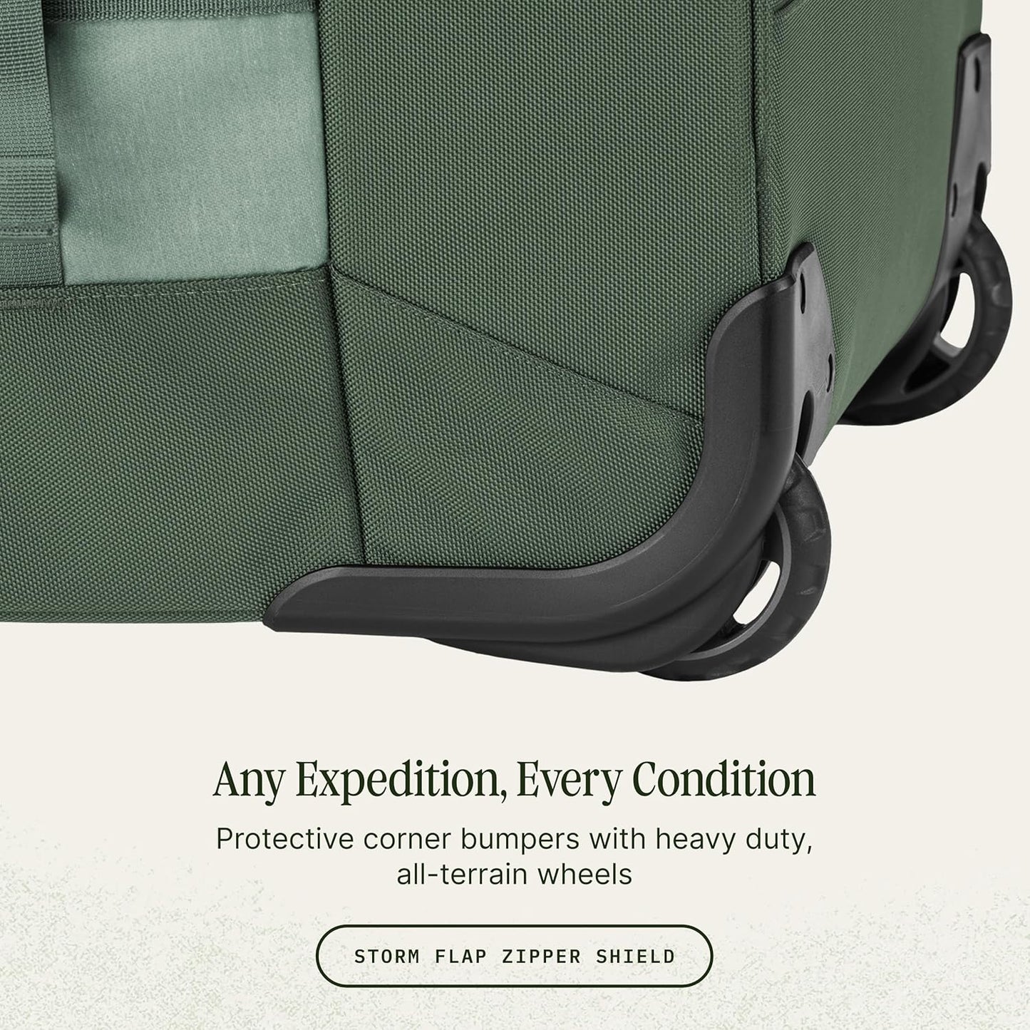 Eagle Creek Cargo Hauler XT Wheeled Duffel - Wheeled Backpack Duffel - Deployable Backpack Straps - Lockable U-Lid & Easy Access Compartment - 32" - Duck Green