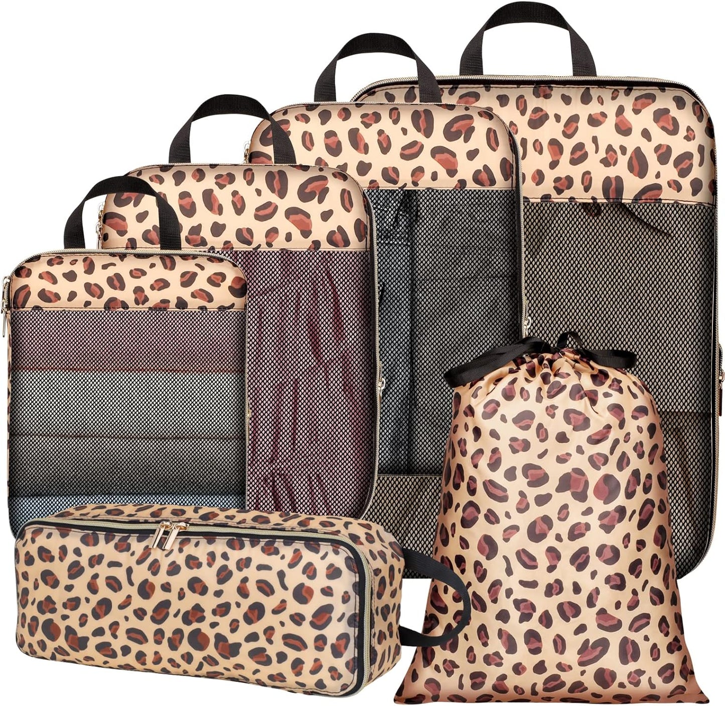 Cambond Compression Packing Cubes for Travel Women - Travel Bags Luggage Organizers Travel Essentials Compression Cubes for Travel Carry on Suitcases Organizer