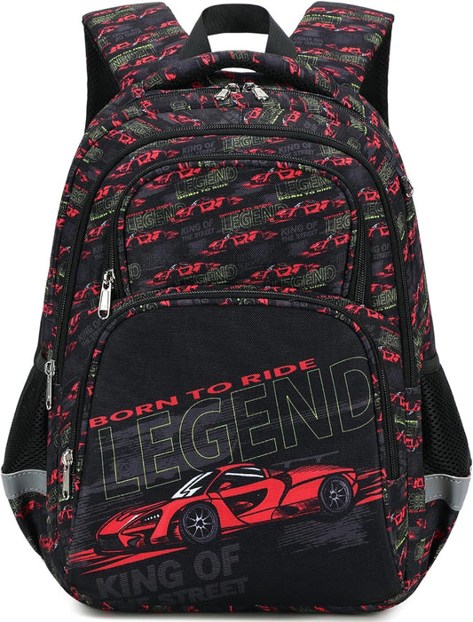 abshoo Cute Car School Backpack For Boys Elementary Kindergarten Kids School Bag (Car Black)