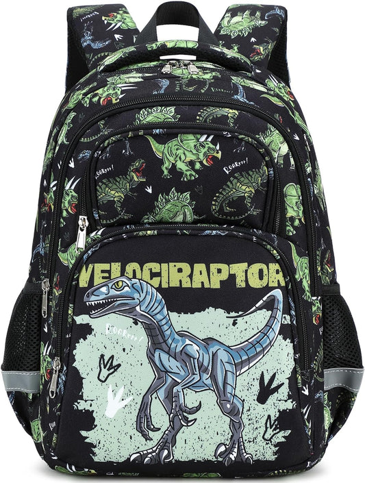 abshoo Cute Dinosaur School Backpack For Boys Elementary Kindergarten Kids School Bag (Dinosaur Black C)