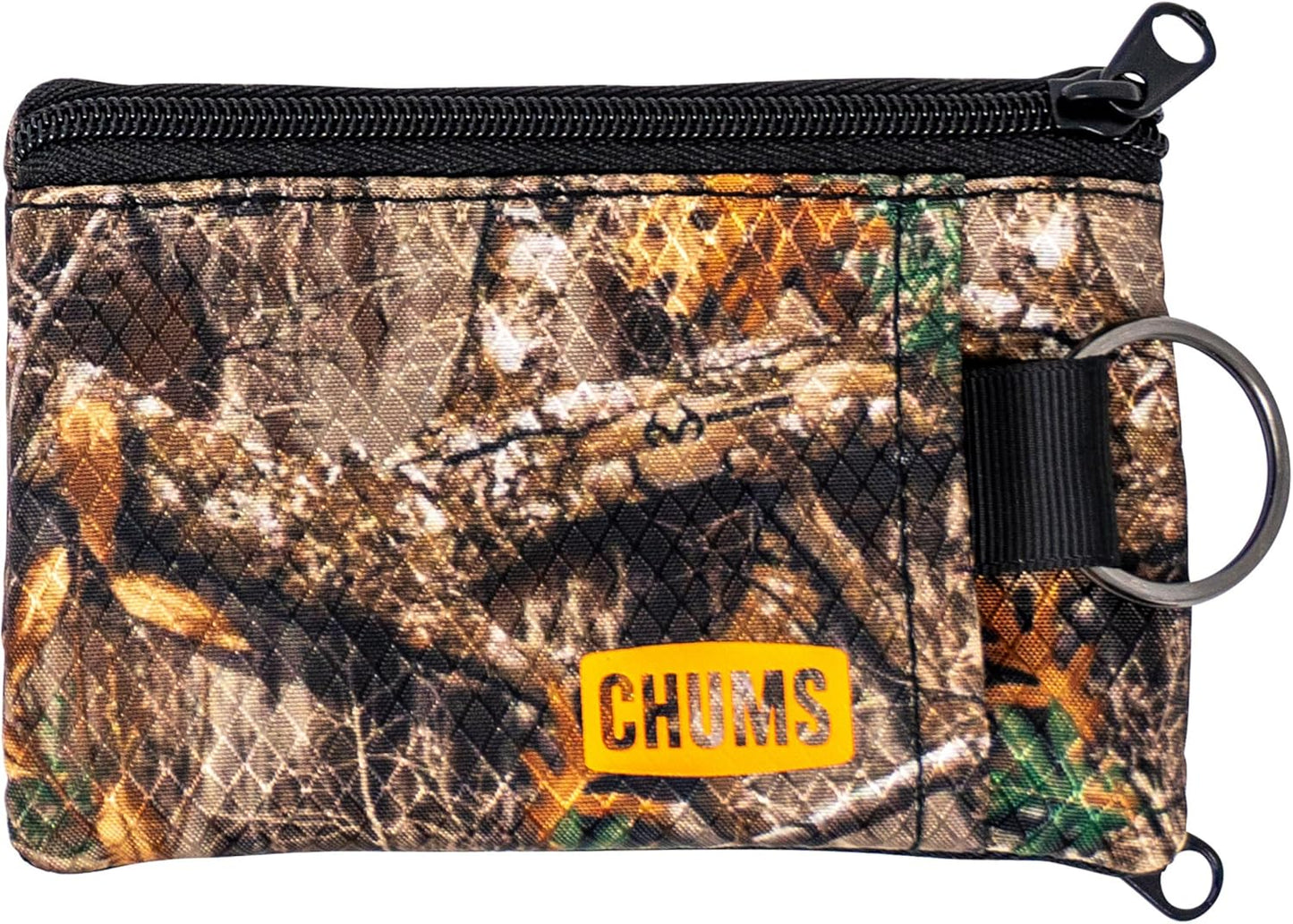 Chums Surfshorts Wallet - Lightweight Slim Wallet w/ RFID Blocking Card - Zippered, Minimalist Wallet w/Key Ring - Patterns