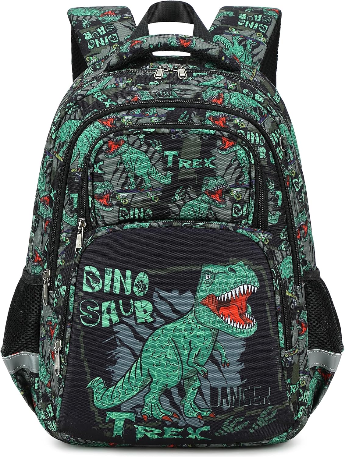 abshoo Cute Dinosaur School Backpack For Boys Elementary Kindergarten Kids School Bag (Dinosaur Black B)